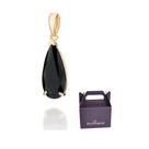 Pingente Gota Banhado Ouro com Cristal Preto Rommanel 542887