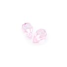 Pingente Gota Facetada Acrílico Rosa Claro Transparente 6x10mm 10pçs 5g