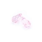 Pingente Gota Facetada Acrílico Rosa Transparente 8x17mm 10pçs 8g