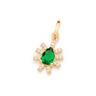 Pingente gota folheado a ouro VERDE 542366 Rommanel