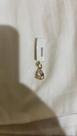 Pingente gota pedra banhado ouro 18k
