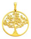 Pingente Grande Arvore Da Vida Em Ouro 18k