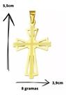 Pingente Grande De Cruz Crucifixo Folheado Variados D19 Pingente Grande De Cruz Crucifixo Folheado Variados D19
