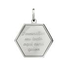 Pingente Hexágono Coleção Personalizável em Prata 925 Pingente Hexágono Coleção Personalizável em Prata 925