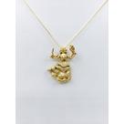 Pingente iansã cravejado com micro zircônias banhado a ouro