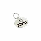 Pingente Identificação Pet Pequeno Aço Inox (formato balão) Personalizado