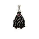 Pingente Imagem Preto Velho 3 cm Metal Niquelado