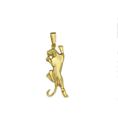 Pingente jaguar m - banhado a ouro 18k
