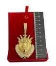 Pingente Jesus Coração King Coroa - Banhado A Ouro 18k