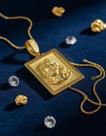 Pingente Jesus Quadrado - Banhado a ouro 18k