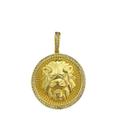 Pingente leão g - banhado a ouro 18k