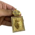Pingente Leão Rei Quadrado Personalizado Banhado a Ouro 18k Pingente Leão Rei Quadrado Personalizado Banhado a Ouro 18k