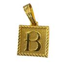 Pingente Letra Borbada - Banhado a ouro 18k