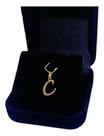 Pingente Letra C Em Ouro 18k