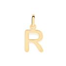 Pingente letra folheado a ouro Letra r 542030 Rommanel
