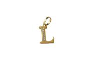Pingente Letra L com Detalhe em Rhodium Ouro 18k - 0.82