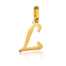 Pingente Letra L Manuscrito Ouro 18k 750 c/ Estojo e Certificado