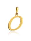 Pingente Letra O Manuscrito Ouro 18k 750