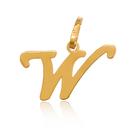 Pingente Letra W Manuscrito Ouro 18k 750 C/ Estojo e Certificado