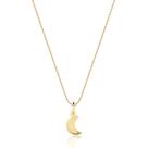 Pingente Lua Delicado Pequeno Em Ouro 18k P79