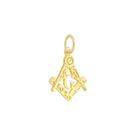 Pingente Maçonaria Compasso Esquadro Ouro 18 Kl Modelo 05