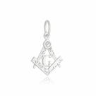 Pingente Maçonaria Compasso Esquadro Prata 925 Kl Pingente Maçonaria Compasso Esquadro Prata 925 Kl