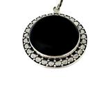 Pingente Mandala com pedra Onix Prata de bali 925 Pingente Mandala com pedra Onix Prata de bali 925