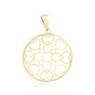 Pingente Mandala Coração Vazada em Ouro 18K