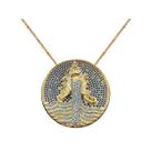 Pingente Mandala Iemanjá Banhada Ouro 18K com Zirconias Pingente Mandala Iemanjá Banhada Ouro 18K com Zirconias