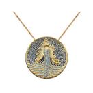 Pingente Mandala Iemanjá Banhada Ouro 18K com Zirconias