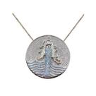 Pingente Mandala Iemanjá Banhada Rhodium Com Micro Zircônia Pingente Mandala Iemanjá Banhada Rhodium Com Micro Zircônia