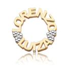 Pingente Mandala Nome Filhos Ouro 18k Puro Dois Nomes
