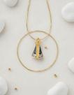 Pingente Manto Azul Aparecida Ouro Branco E Amarelo 18k 750 Dourado Pingente Manto Azul Aparecida Ouro Branco E Amarelo 18k 750 Dourado