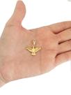 Pingente Masculino Divino Espírito Santo Fé Religioso Banhado a Ouro 18k