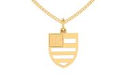 Pingente Masculino Ouro 18k 750 Escudo Do Flamengo
