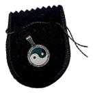 Pingente medalha Aço Inox Yin Yang 2 CM PRATA equilíbrio