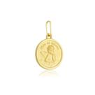 Pingente Medalha Anjo Da Guarda Ouro Amarelo 18 Kl