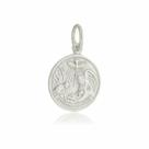 Pingente Medalha Batismo Maciça Prata 925 Kl