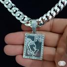 Pingente Medalha da Fé Grande em Prata 925 - Design Exclusivo