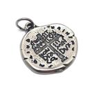 Pingente Medalha Das Duas Cruzes Prateada 28Mm