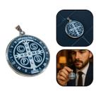 Pingente Medalha de São Bento Preto e Branco