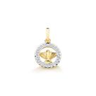 Pingente Medalha Divino Espirito Santo de Ouro 18k