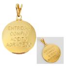 Pingente Medalha Entrego Confio Aceito Agradeço Folheada a Ouro 18k Semijoia Pingente Medalha Entrego Confio Aceito Agradeço Folheada a Ouro 18k Semijoia