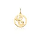 Pingente Medalha Letra C Ouro 18k Puro