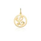 Pingente Medalha Letra L Ouro 18k Puro Pingente Medalha Letra L Ouro 18k Puro