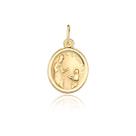 Pingente Medalha Nossa Senhora Do Caravaggio Ouro 18k P27