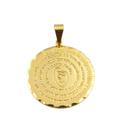 Pingente Medalha Oração Ave Maria Banhado a Ouro