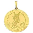 Pingente Medalha Placa Anjo Da Guarda Ouro 18k