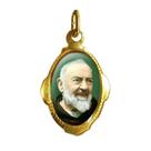 Pingente Medalha Santo Padre Pio Resinada Pingente Medalha Santo Padre Pio Resinada