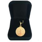 Pingente Medalha São Bento Dupla Face Folheado a Ouro